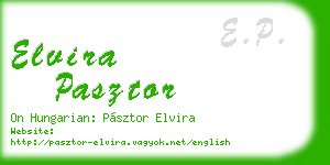 elvira pasztor business card