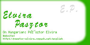 elvira pasztor business card